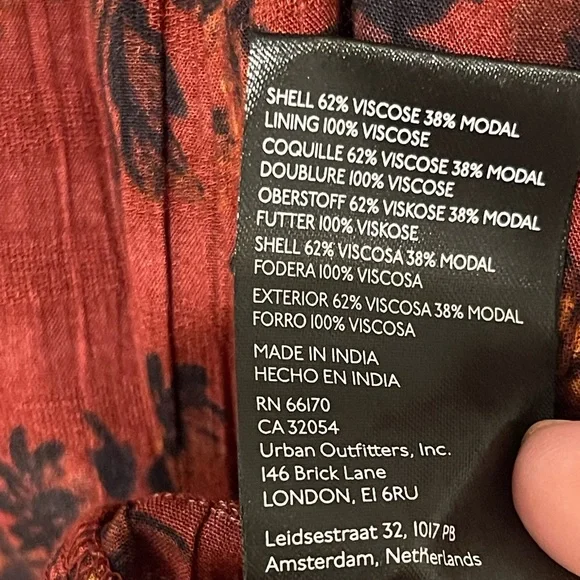 Free People Jaymes Floral Smocked Midi Dress Small Boho Cottagecore Prairie Long - Picture 6 of 6